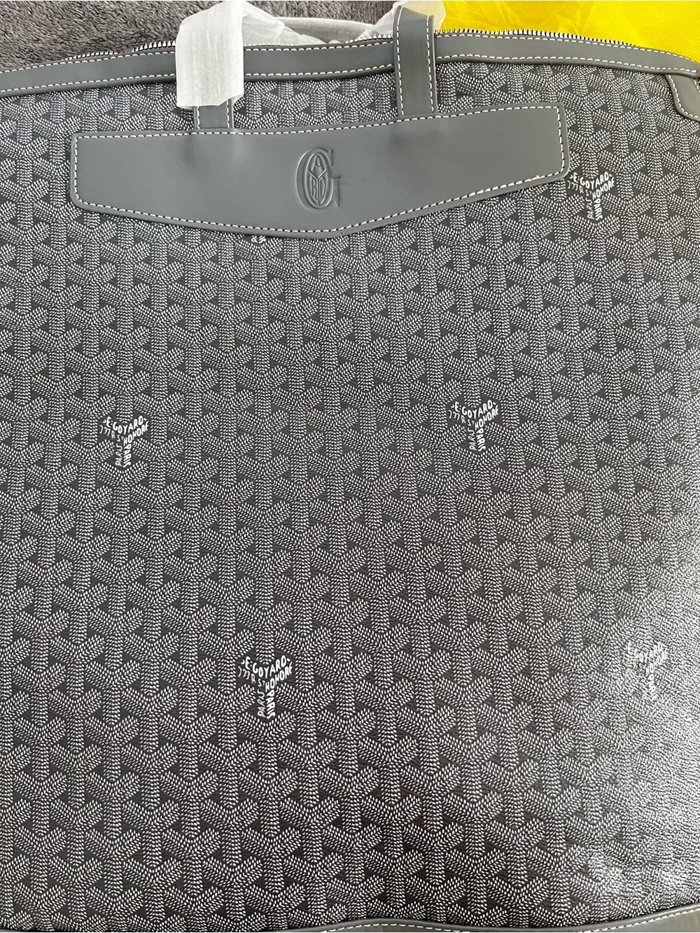 Goyard Gray Canvas Laptop Backpack🔘